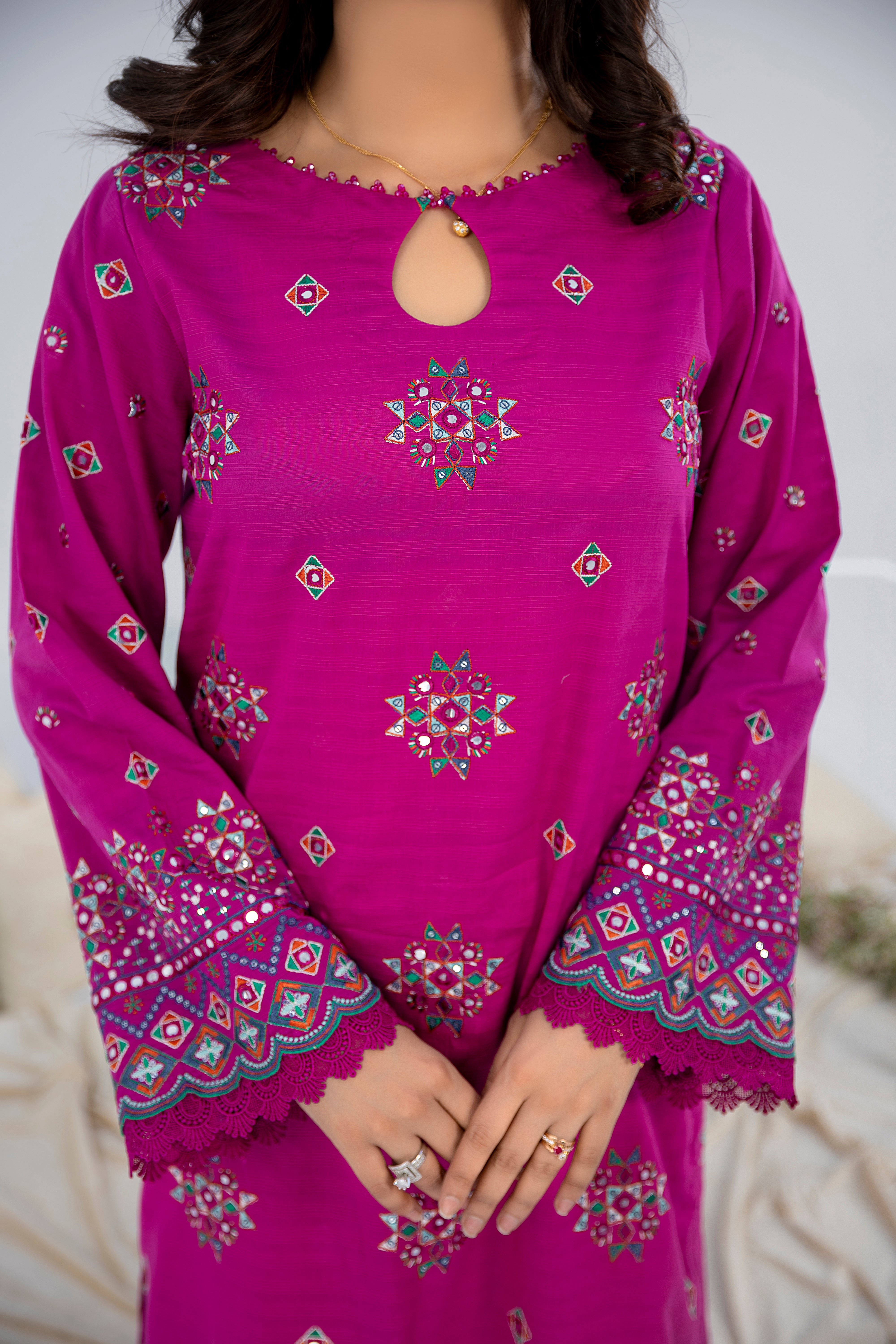 Luxury Sindhi Embroidered Lawn-3PC