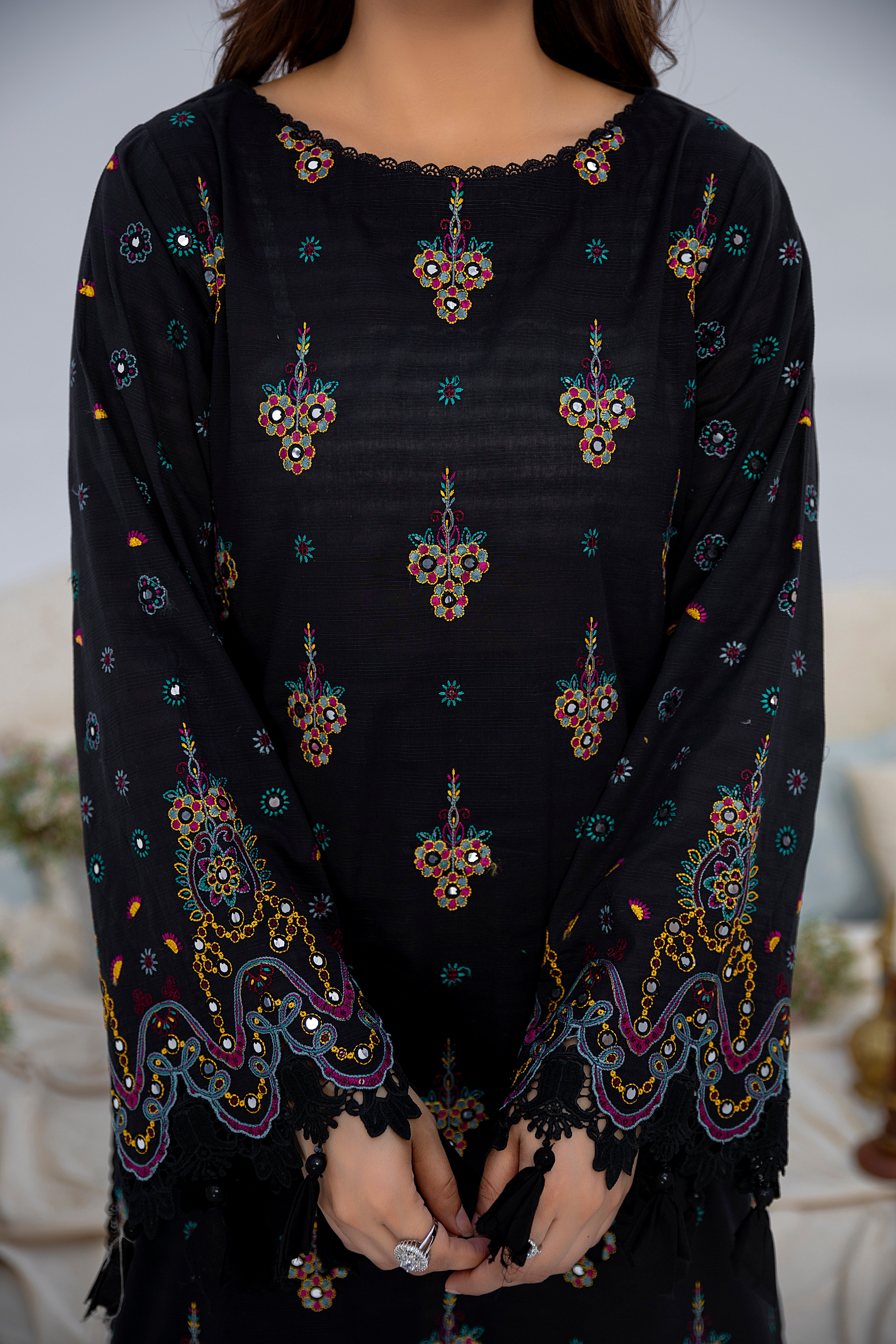 Luxury Sindhi Embroidered Lawn-3PC