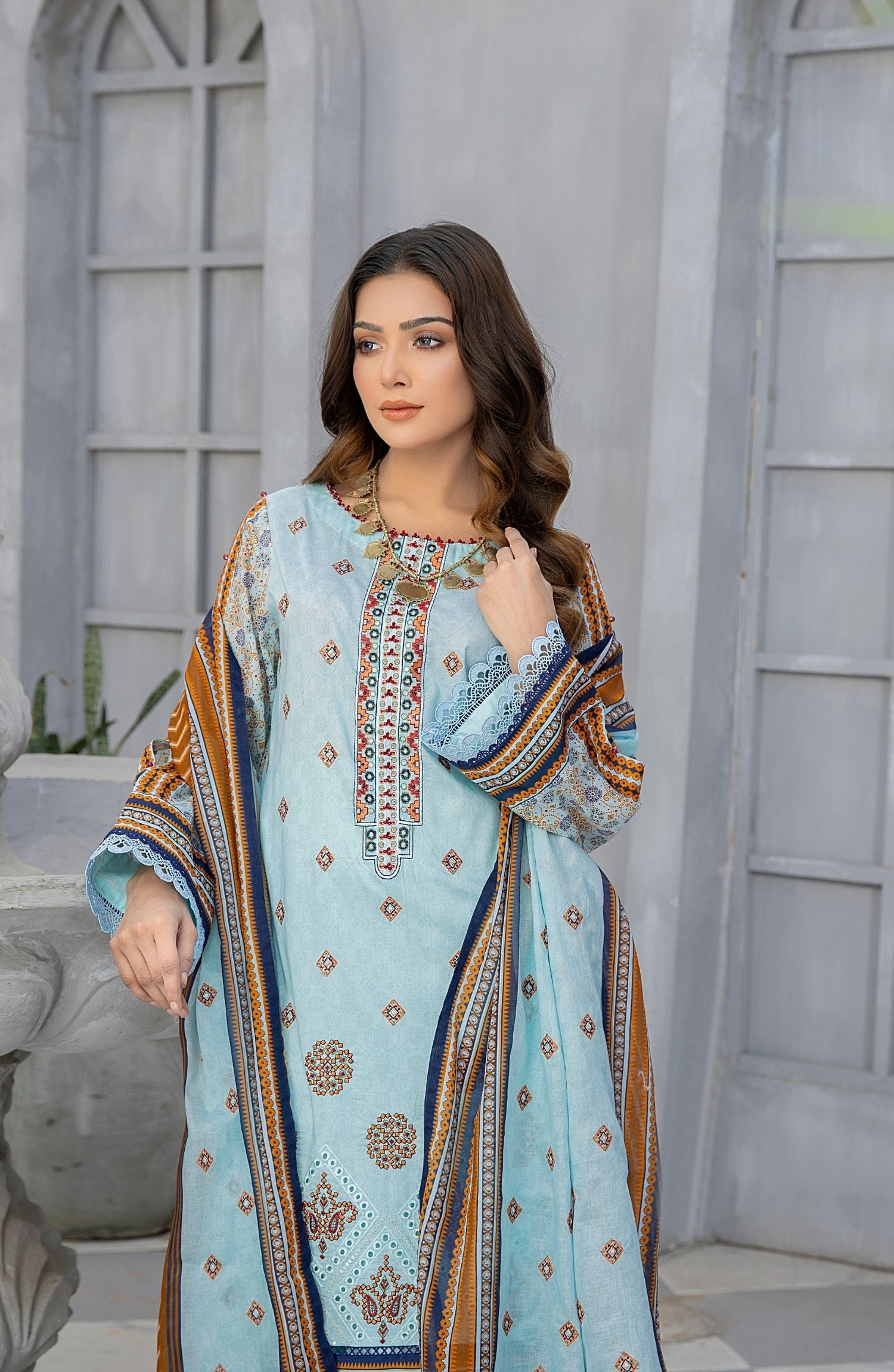 Luxury Embroidered Lawn Vol-08 By Waresha