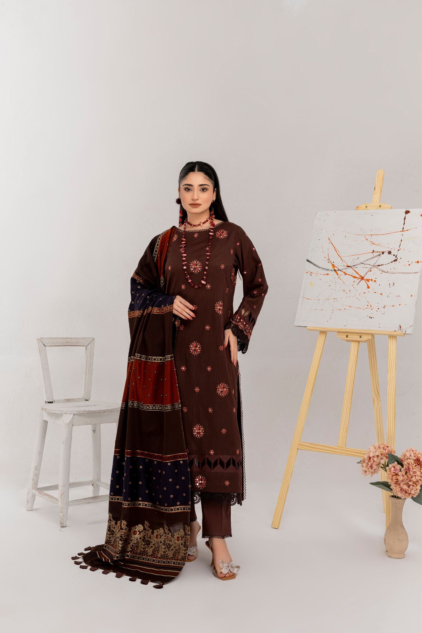Luxury Embroidered Lawn-3pc